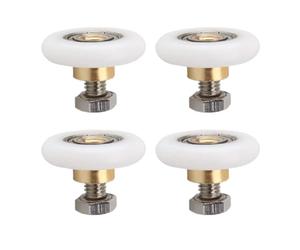 Coulissante Douche Roulette, Douche Roulettes, Roulettes Porte de Douche, 27MM 4 Pièces Rouleaux de Douche, Pièce de Rechange pour Porte de Douche Coulissante, Butyeak
