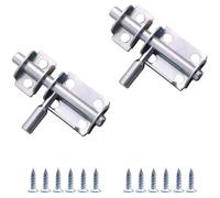 Coulissante serrure,loquets de Porte de Sécurité Verrou de Porte Acier inoxydable Verrou Loquet Petit Dispositif antivol,2PCS