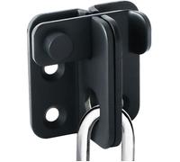 Coulissante Serrure Volet Loquet Porte Verrou Portail à Bascule Boulon pour Fenêtre, Placard et Jardin, Finition Noir en Acier In