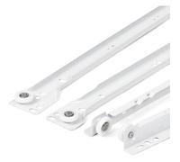coulisse tiroir 350 mm - Lot de 2 rail tiroir coulissant en acier blanc avec vis de montage, tiroir à sortie partielle, charge 20 kg