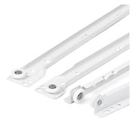 Coulisse Tiroir 400 mm - Lot de 2 (1 paire) Rails pour Coulissants en blanc Système Glissière à Sortie Partielle Kit Coulissants