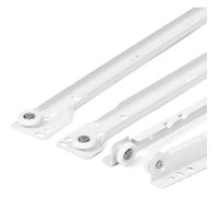 Coulisse tiroir - PZCC - 400 mm - Sortie partielle - Acier peint blanc - Capacité 20 kg - Lot de 2