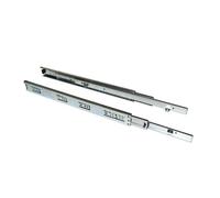 Emuca – Glissières pour tiroir à billes 45 mm x 400 mm, sortie totale – Lot de 1 paire avec équerres