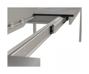 Coulisses pour ouverture centrale de table Alu77 - charge 115 kg - longueur 980 mm POTTKER