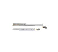 Emuca Coulisses Silver sortie totale – amortisseur et crochet – 340 mm zingué acier (1 paire)
