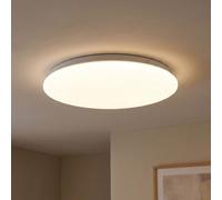 Plafonnier dimmable Lampe de salon blanche Plafonnier rond, métal, LED 17W 1600Lm blanc chaud, DxH 33,5x6,5 cm