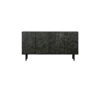 COUNTER - Buffet sculpté en bois noir L160 Noir