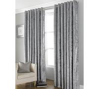 COUNTRY CLUB Bliss Rideaux Thermiques occultants en Velours écrasé entièrement doublés Gris 66 x 90 cm