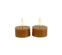 Countryfield Bougie chauffe-plat LED jouet rustique 4 cm 2 pièces ambre décoration