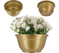 Coupe à fleurs pour cimetière - Coupe à plantes en plastique - Pour pierre tombale - XXL - Or