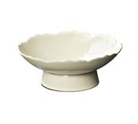Coupe à fruits Coupe à fruits en céramique en forme de lotus, assiette de service rétro émaillée, plat décoratif, style traditionnel et moderne for la maison Décoration de bureau(Beige)