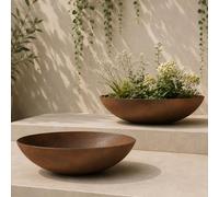 Coupe à plantes Décorative - Effet rouille - 45 cm - Lot de 2