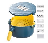 Coupe-aliments | Râpe de cuisine avec récipient | Cutter | pour la cuisine à domicile, la préparation des repas, la préparation de salade, le camping, les pique-niques, les fêtes, les barbecues, les