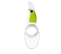 Coupe-avocat multifonction 3 en 1, lame pliable, trancheuse à fruits avec extracteur dentelé, séparateur d'avocat ergonomique pour la maison, la cuisine, la préparation de salades et de fruits frais
