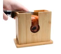 Coupe-bagels, élégant en bois antidérapant, coupe sans effort, grand support pour bagels de cuisine, café, chambre, café, appartement, salle à manger, restaurant
