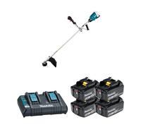 Coupe-bordure 2x18V DUR369AZ + 4 batteries BL1860B 18V 6 Ah + chargeur double DC18RD MAKITA