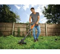 Coupe-bordure électrique BLACK+DECKER, 18V, 28cm, Batterie 18V Incluse, 2 Vitesses, Tête Pivotante 180°