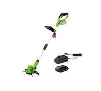 Coupe Bordure sans fil avec Batterie 20V 3.0AH + Chargeur + Jeu de 20 lames coupantes Mat télescopique