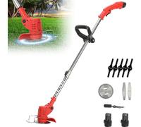 Coupe-bordures électrique - Tondeuse à gazon sans fil 550 W - Moteur sans balais - Autopropulsée - Manche télescopique - 2 batteries incluses - Prise UE