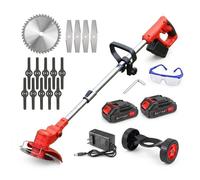 Coupe-bordures électriques - outil de taille multifonctionnel 3-en-1 pour le jardinage-Rouge et noir