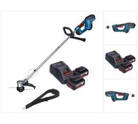 Coupe-bordures sans fil 18 V 330 mm Brushless + 2x batterie 5,0 Ah + chargeur Bosch GRT 18V-33 Professional