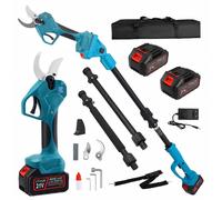 Coupe-bordures sans fil 2-en-1, Tige télescopique 2,3 m, 21 V, 2 batteries 3,0 Ah, lame de 40 mm