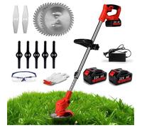 Coupe-Bordures sans Fil Réglable avec Batterie 21V Poignée Réglable,Tube Télescopique pour La Coupe De Jardin, Pelouses Arbustes