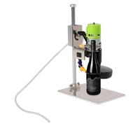 Coupe-bouteilles électrique - Appareil de coupe - 150 W - 6000 tr/min - Réglable sur 7 niveaux - Adaptateur 12-24 V - Kit d'accessoires - Acier inoxydable - Argent + vert fluorescent