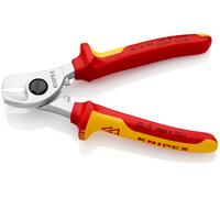 Coupe-câbles 165mm - D15mm/50mm² Cu/Al - Chromé - Isolé 1000V KNIPEX - 9516165SB
