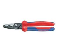 Coupe-câbles à double tranchant, tête brunie, poignées à gaine en plastique, Long. : 200 mm, Ø de la capacité de coupe 20 mm, Section du conducteur 70 mm² G