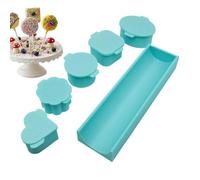 Coupe cake pop set - plateau 20 cm | kit emporte piece patisserie 5 formes 3D push tool | accessoires cake dessert anniversaire mariage fete cuisine maison boulangerie creative
