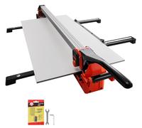 Coupe-carreaux SucceBuy 1200 mm, machine de coupe avec rail de guidage et tête mobile, alignement de précision, molette de coupe en carbure de tungstène, pieds d'appui rabattables avec roulettes, conv
