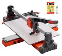Coupe-carreaux SucceBuy 600 mm, machine à couper les carreaux avec base à ressort et butée angulaire réglable, molette de coupe en carbure de tungstène, aide à l'alignement précis, convient pour les c