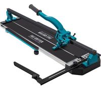 Coupe-carrelage manuel, 39 pouces, conception à rail unique avec double support, tête de coupe de 3/5 pouce avec laser de précision, outil de coupe pour carrelage pour des coupes précises, couleur rou
