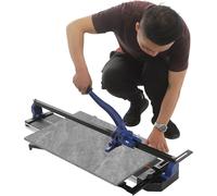 Coupe-carrelage manuel, coupe-carrelage à eau avec poignée ergonomique, indicateur de mesure intégré pour carrelages en céramique et en grès cérame (bleu, 80 cm)