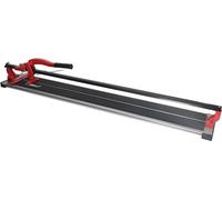 Coupe-carrelage manuel, machine de coupe pour carrelage, 1200 mm, 120 cm, avec roulements à billes, guide avec profil en "X", châssis en aluminium, avec plateau de travail en caoutchouc (longueur de c