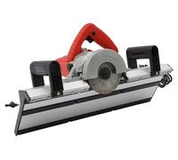 Coupe-carrelage portable - Coupe-bordures électrique pour carrelage à 43° - Puissance 1200 W - Refroidissement par eau - Diamètre du disque : 11,6 cm - Tension : 220V, prise européenne - Rouge