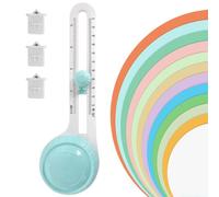 Coupe-cercle Rotatif avec 3 Lames Remplaçables pour Papier,Coupe-Cercle Circulaire Réglable,Coupe Papier Circulaire Scrapbooking,Circle Cutter Rotatif pour l'art et les Loisirs Créatifs,
