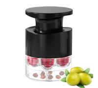 Coupe-cerises avec trous multiples - Écrous de noyau d'aubépine à 7 trous à bouton-poussoir, ustensiles de cuisine, outils de cuisine multifonctions pour confitures, raisins, desserts, papules rouges