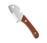 Coupe-ciboule Manche Ergonomique en Acier Inoxydable et Bois