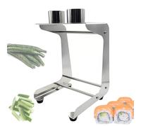 Coupe-concombre manuel en acier inoxydable avec 2 têtes de coupe pour frites et salades, facile à nettoyer