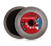 Coupe et meulage de disque de diamant de porcelaine turbo, lame de super carrelage, carreaux de porcelaine céramique, granit, marbre, 115mm-125mm