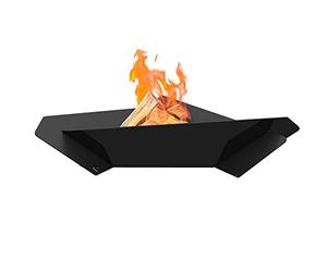 Coupe-feu de Jardin Kratki Fire Triangle, autoportant, asymétrique, Triangulaire, Poids 10,1 kg, Dimensions L71 x L63,5 x H17 cm, en Acier Robuste et résistant à la Chaleur