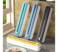 Coupe-film & Distributeur Multifonction Scelleur de Cuisine Réutilisable pour Film Étirable Papier Aluminium Papier Cuisson Feuilles de Cire Machine d'Emballage Réutilisable Distributeur Construction 
