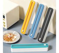 Coupe-film et distributeur réutilisable multifonctionnel pour la cuisine, scelleur de papier de cuisson et de papier ciré, distributeur d'emballage de cuisine, matériau plastique durable, coupe-film, 