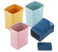 Coupe-fraises en Plastique et Acier Inoxydable Manuel 4 Pièces | Tranches Régulières de Bananes et Fromages Tendres, Bords Lisses, Préparation de Salades, pour Parents et Pâtissiers