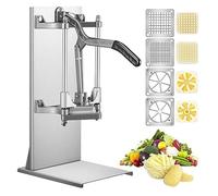 Coupe-frites commercial, hachoir à légumes vertical manuel avec 4 lames, trancheuse de pommes de terre de qualité robuste avec poignée allongée, for frites, carottes, céleri, oignon