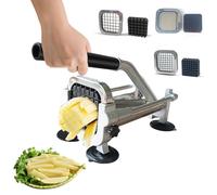 Coupe-frites - Coupe-Frites Professionnel Coupe - 3 Lames Inox - 4 ventouses - antidérapante - Haute efficacité - Commercial