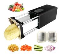 Coupe-Frites électrique avec Lames de 1/2" et 3/8", Compact et Peu encombrant pour la Maison et Les Petites Entreprises, Compatible Lave-Vaisselle pour Pommes de Terre et Carottes