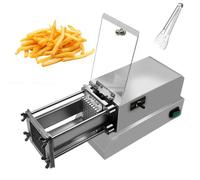 Coupe-frites électrique français, lames en acier inoxydable de 8mm/10mm/12mm, trancheuse à pommes de terre, goulotte alimentaire de 75mm et épaisseur de 2,5mm pour concombres, carottes, patates 12mm